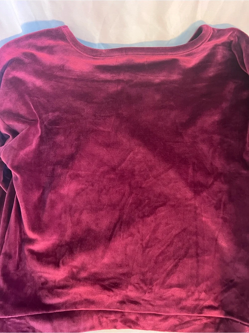 btween Y2K Burgundy Velvet Ruffle Skirt Set Size 14